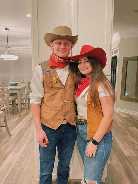 Cowboy Couple Costume, Cowboy Halloween Costume, Matching Costume, Cops And Robbers, Couple Costume, Cute Couple Halloween Costumes, Matching Costumes, Halloween 2024, Couple Halloween