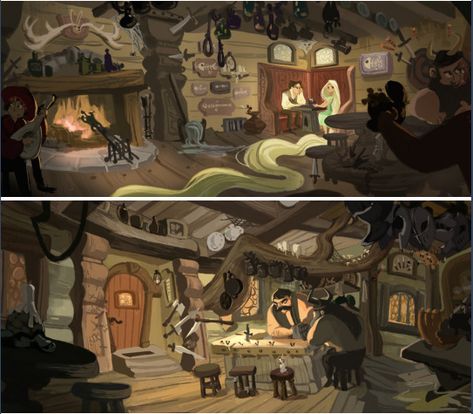 Visual Development from Tangled by Victoria Ying Victoria Ying, Whimsical Artwork, Visual Development, Environment Concept Art, Tangled, Layout Design, Concept Art, Fan Art, Drawings