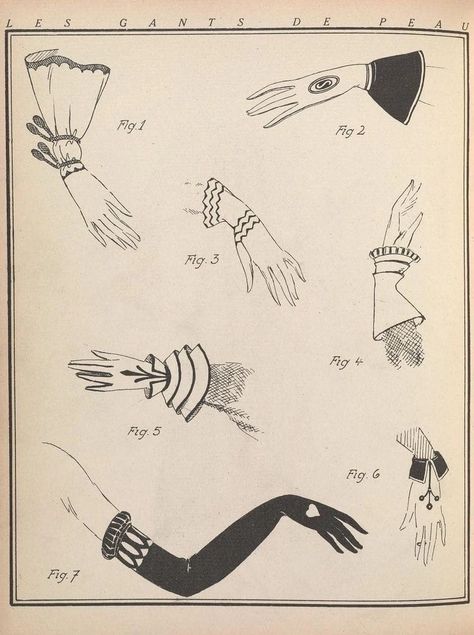 Gloves Illustration, Gloves Drawing, Victorian Tattoo, French Illustration, Art Deco Accessories, Glove Pattern, Gloves Vintage, Fashion Gloves, Vintage Gloves