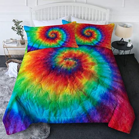 Amazon.com: BlessLiving Tye Dye Comforter Set Girls Full/Queen Size Comforter Sets Rainbow Bedding Set 3pc Bright Colored Bedding Sets Soft Tie Dye Bedding Queen Set : Home & Kitchen Rainbow Comforter, Colorful Bedding Sets, Comforter Sets Boho, Twin Size Comforter, Tie Dye Bedding, Rainbow Bedding, Queen Size Comforter Sets, Boho Comforters, Colorful Comforter