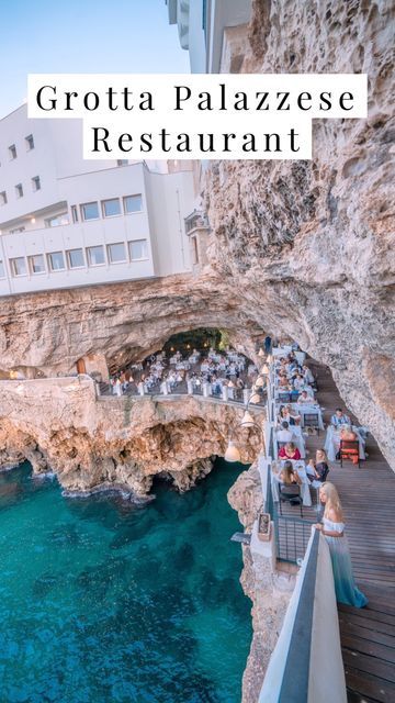 thalia ❦ travel + lifestyle on Instagram: "Honest review of the famous cave restaurant in Puglia, Italy The ambiance and location, 💯 out of 10. The most unique place I’ve ever eaten at. I’m convinced I will never eat anywhere cooler than in a cave on the sea. In fact you can’t even see the actual cave from here, the restaurant is just the front! The food, decent and what’s expected when the decor/location is better than what’s actually going to be on your plate. At 195€ for the cheapest me Cave Restaurant Italy, Grotta Palazzese, Fancy Items, Cave Restaurant, Italy Restaurant, Matera Italy, Cave Hotel, Family Vacay, Paris Vacation