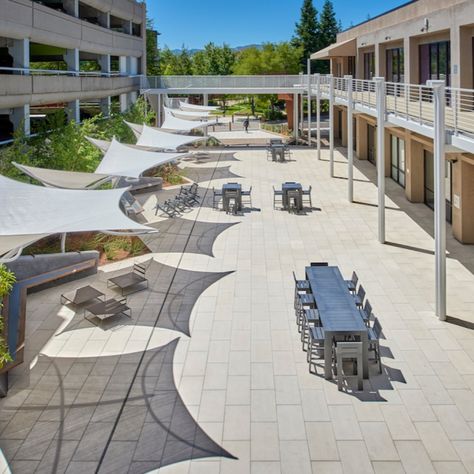 Take A Tour Of Form4’S Renovated CA Conference Center & Courtyard Recreation Centers, Community Space, Commercial Interior Design, Islamic Architecture, Commercial Interiors, Landscape Architecture, Outdoor Space, Architecture