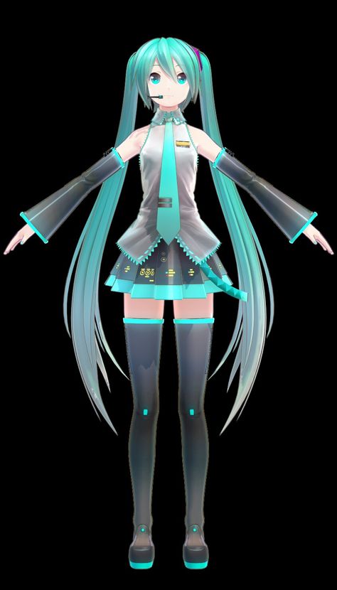 Hatsune Miku model Hatsune Miku Character Sheet, Hatsune Miku Reference Sheet, Miku Miku Beam Pose Base, Miku Reference Sheet, Hatsune Miku Dress To Impress, Miku Miku Beam Pose, Hatsune Miku Reference, Miku Dress To Impress, Miku Reference