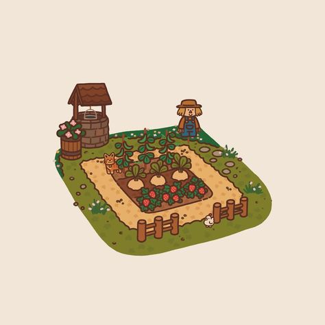 Farm Doodles, Stardew Valley Fanart, Life On The Farm, Night Scene, Stardew Valley, Parsnips, On The Farm, Cute Art Styles, So Nice