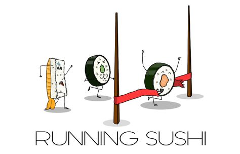 ArtStation - Running Sushi, Martin Seethaler Running Sushi, Humor, Running, Quick Saves, Humour