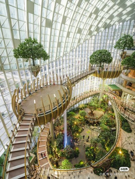 Atrium Landscape Design, Solar Punk Architecture, Victorian Greenhouses, Eco Architecture, Mall Design, Public Architecture, Mix Use Building, Architecture Concept Drawings, Green Architecture