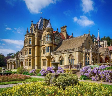 Tyntesfield is a Victorian Gothic Revival house and estate in Somerset, England. Abandoned to time: fiveminutehistory.com/Abandoned Protected by the National Trust, Tyntesfield was one of the lucky ones. Not all historical buildings are preserved—many are left abandoned. Victorian Gothic Revival, Gothic Revival House, Castle Estate, Sims Houses, Somerset England, Historical Buildings, Gothic Revival, Modern Princess, Beautiful Castles