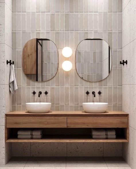 Terrazzo Bathroom Design, Bathroom Ideas Beige, Matte Black Bathroom Faucet, Black Bathroom Faucet, Matte Black Bathroom, Black Faucet, Beige Bathroom, Bathroom Design Inspiration, Bathroom Inspiration Decor