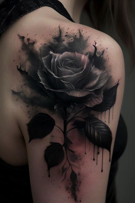 Shoulder Cover Up Tattoos, White Rose Tattoo, Black And White Rose Tattoo, Forearm Cover Up Tattoos, Names Tattoo, Cover Up Tattoos For Women, Rose Tattoos For Women, Tattoo Heart, Black Rose Tattoos