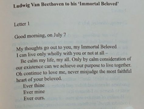 Ludwig Van Beethoven - Immortal Beloved Beethoven Quotes, Immortal Beloved, Beloved Quotes, Ludwig Van Beethoven, Inspirational Words Of Wisdom, Bible Promises, Soulmate Quotes, E Mc2, Poem Quotes