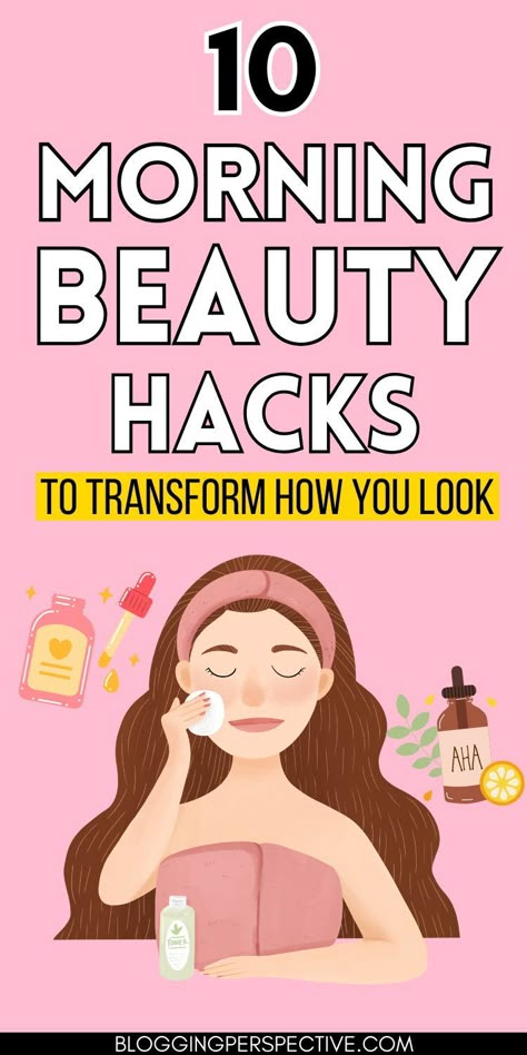 Discover the best 10 morning beauty hacks to streamline your beauty routine. These tips are perfect for busy mornings when time is of the essence but you still want to look and feel your best. From effective skincare routines to fast and furious beauty tips, learn how to get ready in a flash without compromising on care. Visit our blog for more details on these essential morning beauty routine tips! Best Morning Face Routine, Easy Morning Makeup Routine, Morning Skincare Routine Steps, Simple Morning Skincare Routine, Fast Makeup Routine Mornings, Healthy Hygiene, Flawless Makeup Tutorial, Quick Makeup Routine, Quick Makeup Tutorial