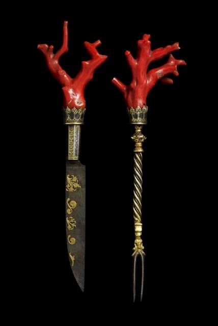 Cnidaria, Food History, Knife And Fork, Coral Jewelry, Objet D'art, Cutlery Set, 16th Century, Archaeology, Artifacts