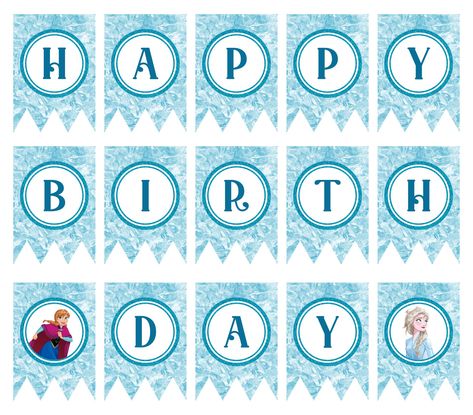 Frozen Birthday Banner Printable Free, Frozen Printables Free Templates, Cinderella Birthday Banner, Frozen Centerpieces, Frozen Birthday Banner, Frozen Party Printables, Frozen Banner, Frozen Birthday Party Decorations, Frozen Printables