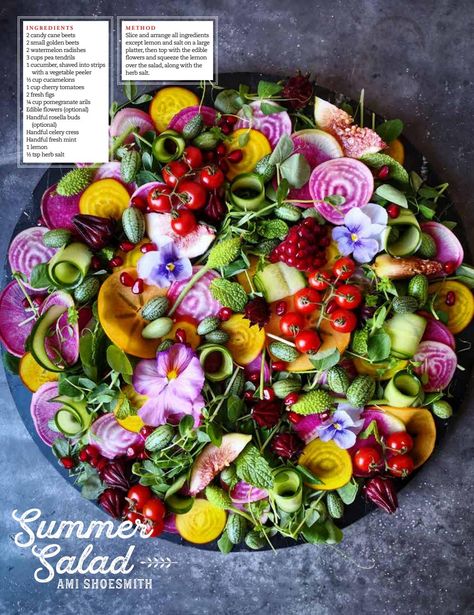 Rainbow Salad, Rainbow Food, Food Platters, Edible Flowers, Food Presentation, Beautiful Food, Pretty Food, A Bowl, Food Inspiration