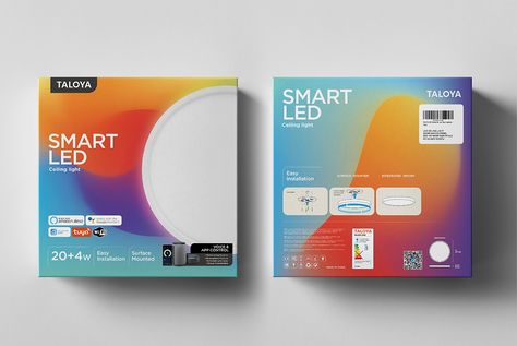 Led Box Design, Lamp Packaging Design, Package Redesign, Lamp Packaging, Bulb Packaging, Led Bulb Packaging, Electronic Packaging, Web Design Packages, Amazon Top