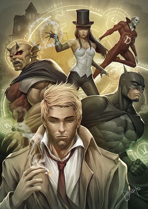 Justice League Dark House Of Mystery, Heavy Metal Comic, Cute Couple Sketches, Zatanna Dc Comics, Vertigo Comics, Justice League Dark, John Constantine, Dark Comics, Superhero Team