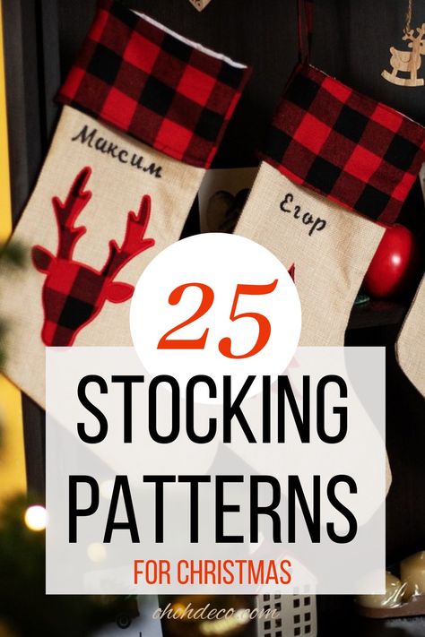 Ready to add a special touch to your holiday decorations this year? Dive into our 'Get Crafty this Christmas: 25 Amazing Christmas Stocking Pattern Ideas' and explore a treasure trove of stocking patterns that are perfect for every family member. From cozy classic designs to fun and quirky patterns, these ideas will inspire you to create a unique and festive display that your family will adore. Gnome Christmas Stocking Pattern, Pet Christmas Stocking Crochet Pattern, Country Christmas Stockings Ideas, Free Pattern For Christmas Stocking, Gingerbread Stocking Ideas, Homemade Christmas Stockings Designs, Rustic Christmas Stockings Ideas, Christmas Stocking Alternative Ideas, Diy Stocking Pattern