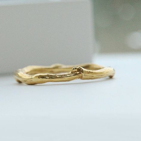 Branch Wedding Ring, Branch Wedding Band, Gold Twig Ring, Twig Wedding Band, Feather Ear Cuff, Gold Twigs, Botanical Ring, Twig Ring, Nature Inspired Rings