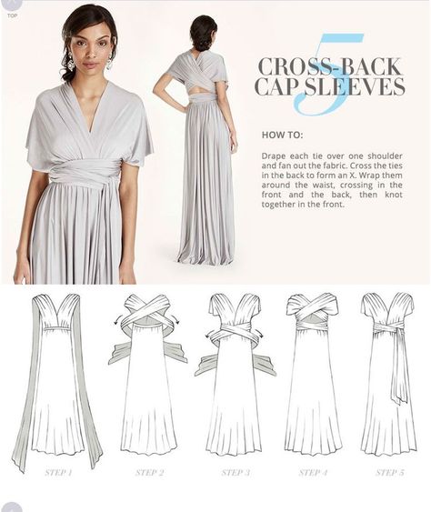 Convertible dress style Infinity Dress Ways To Wear Plus Size, Infinity Dress With Sleeves, Convertible Dress Styles, Infinity Dress Tutorial, Sleeves Tutorial, Infinity Dress Ways To Wear, Wrap Dress Tutorial, Infinity Dress Styles, Infinity Bridesmaid Dress