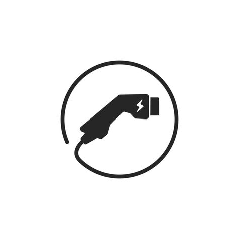 EV Charger connector icon, Electric car charging plug symbol. vector Car Symbols, Cartoon Body, Electric Car Charger, Electric Car Charging, Ev Chargers, Photo Wall Gallery, Car Icons, Ev Charging, Outline Drawing