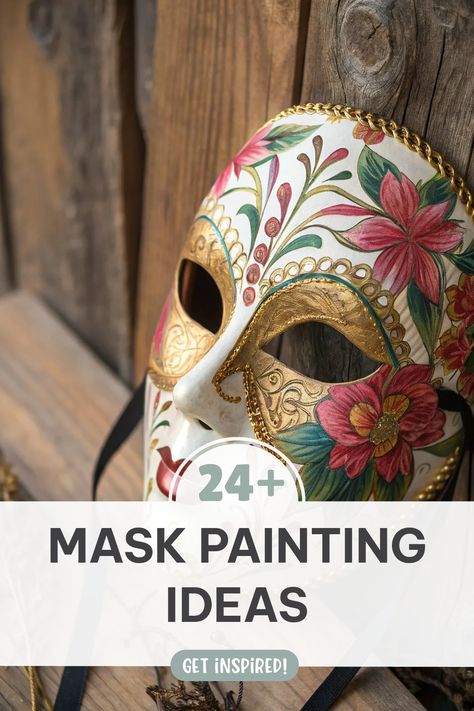 Click for More ➡️ | Save for Later ❤️ | Mask Painting Ideas: Dive into a Bohemian Floral Fantasy with intricate floral designs. Mask Painting Ideas, Creative Mask, Mask Painting, White Mask, Acrylic Paint Set, Burlap Fabric, Bohemian Floral, Paint Painting, Ocean Inspiration