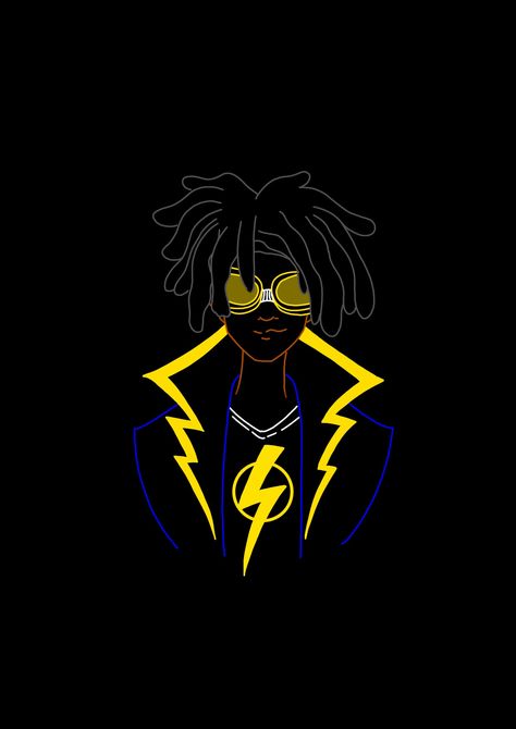 Static Shock Aesthetic, Super Shock Icon, Static Shock Wallpaper, Static Shock Tattoo, Static Shock Art, Static Dc, Shock Tattoo, Boondocks Drawings, Carnage Marvel