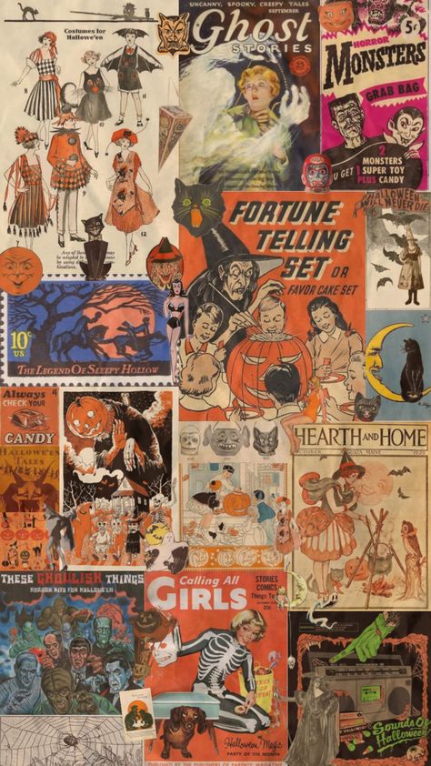 #autumn #halloween #vintageautumn #vintagehalloween #vintage #aesthetic #moodboards #1950s #1940s #1930s #1920s 1930s Wallpaper, 1930s Aesthetic, Halloween Wallpaper Cute, Autumn Halloween, Halloween Wallpaper, Starry Sky, Vintage Aesthetic, Wallpaper Aesthetic, Vintage Halloween