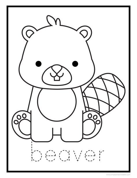 Beaver Coloring Page, Butterfly Classroom, Preschool Jobs, Names Of Animals, Printable Animal Coloring Pages, Butterflies Classroom, Love Printables, Kids Printable Coloring Pages, Xmas Costumes