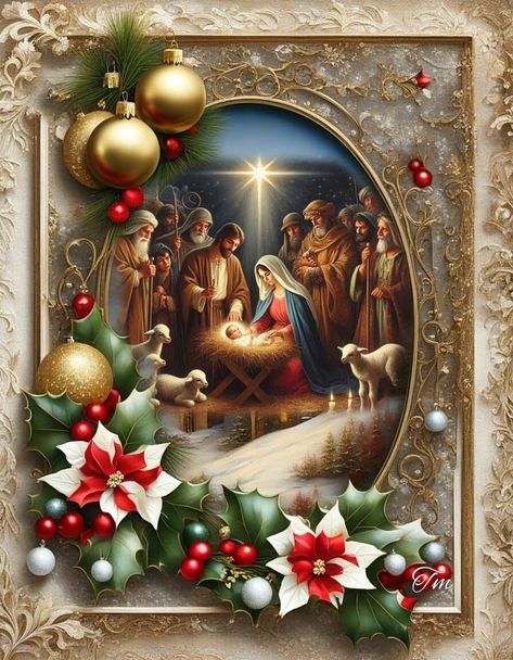 Christmas Jesus Wallpaper, Merry Christmas Jesus, Vintage Happy New Year, Merry Christmas Quotes, Merry Christmas Wallpaper, Jesus Mary And Joseph, Tis The Season To Be Jolly, Special Pictures, Christmas Jesus