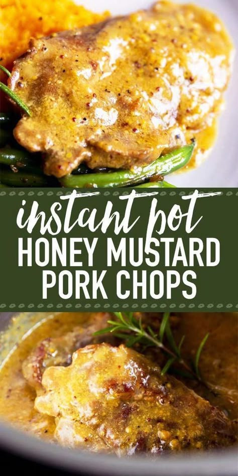 Honey Mustard Pork Chops, Mustard Pork Chops, Instant Pot Pork Chops, Over Mashed Potatoes, Pot Recipes Healthy, Diner Recept, Instant Pot Pork, Best Instant Pot Recipe, Instant Pot Meals