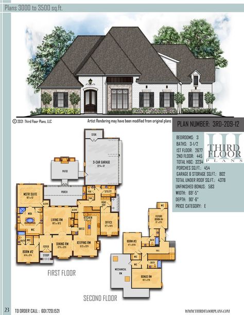 $1000.00 House Plans 9 sets 3200 Sq Ft House Plans, House Plans 2 Story, Kitchen Patio, Outdoor Kitchen Patio, Keeping Room, Great House, Home Plan, Walk In Pantry, Bonus Room