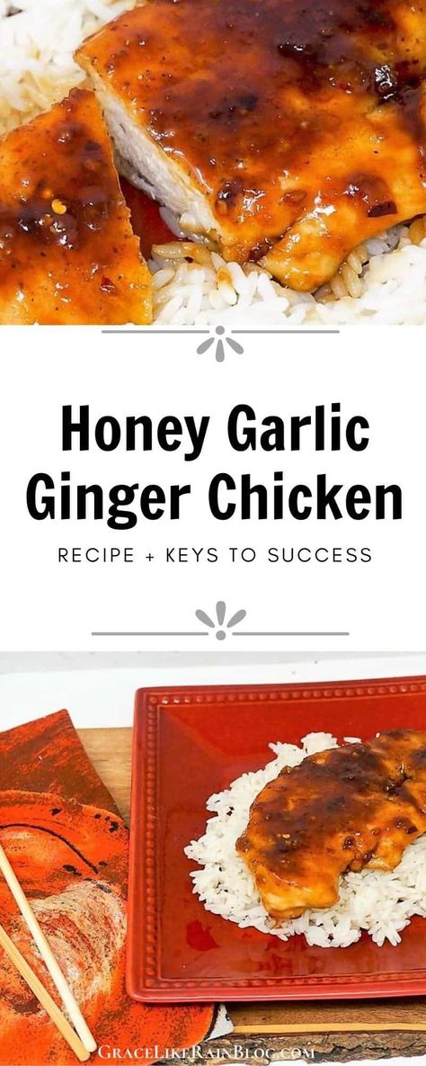 Honey Garlic Ginger Chicken, Family Dinner Ideas Chicken, Lightly Breaded Chicken, Garlic Ginger Chicken, Ginger Chicken Recipes, Honey Chicken Recipe, Chicken Honey, Chicken Breast Cutlet, Dinner Quick