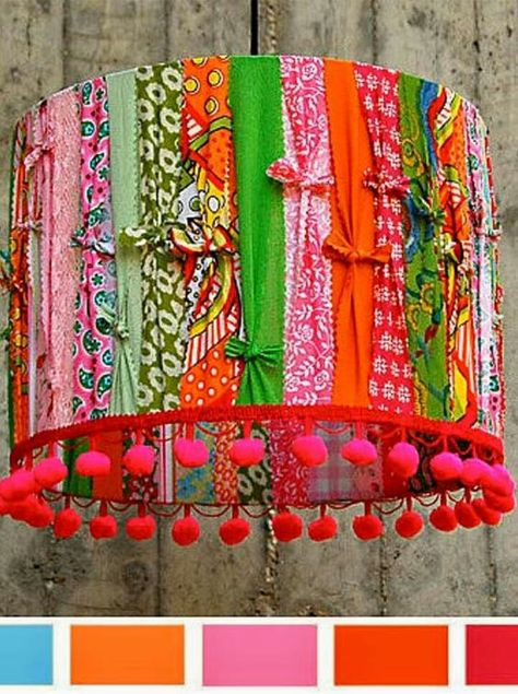 Lamp Shade Crafts, Lampshade Makeover, Diy Lampe, Decor Lamp, Lampshade Designs, Diy Lamp Shade, Drum Lampshade, Boho Diy, Diy Lamp