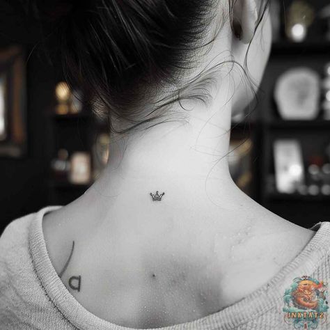 Tiny but Mighty: Exploring the Intricate World of Micro Tattoos: 82 Designs - inktat2.com Tiny Crown Tattoo, Mini Tattoo Ideas, Small Crown Tattoo, Nape Tattoo, Mini Tattoo, Anchor Tattoo, Crown Tattoo, Ways To Show Love, Lotus Tattoo