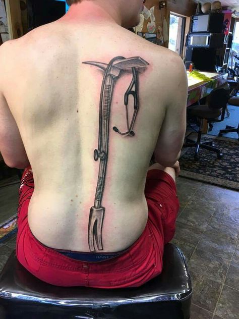 Halligan tool tattoo, stethescope tattoo, tools of the trade, firefighter, tattoo Halligan Tattoo Firefighter, Ems Tattoos Emt, Emt Tattoos For Men, Firefighter Tattoo Ideas, Fire Department Tattoos, Halligan Tool, Paramedic Tattoo, Firefighter Tattoo Sleeve, Fireman Tattoo