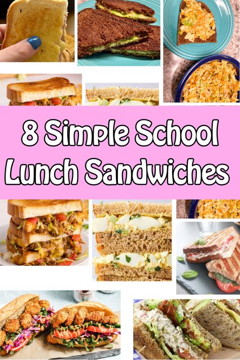 Explore top school lunch sandwich recipes that are both delicious and kid-approved. Perfect for busy mornings Easy School Lunch Recipes, Elementary School Lunch Ideas, School Sandwich Ideas, Lunch Sandwich Ideas, Sandwich Ideas For Kids, School Lunch Sandwiches, Blw Breakfast Ideas, Lunch Sandwich Recipes, Kid Sandwiches