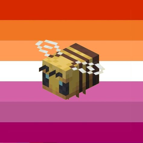 Minecraft Bee, Pride Pfp, Lesbian Flag, Flag Icon, Minecraft Art, Pride Flags, My Profile, Tell Me, Minecraft