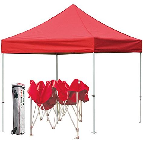 Eurmax Basic 10 X 10 Pop up Canopy Outdoor Party Gazebo Instant Shelter with Roller Bag Red ** You can get more details by clicking on the image. Canopy Wedding, Party Gazebo, Outdoor Canopy, Instant Canopy, Replacement Canopy, Family Tent Camping, Pop Up Canopy Tent, Camping Tents, Pop Up Tent