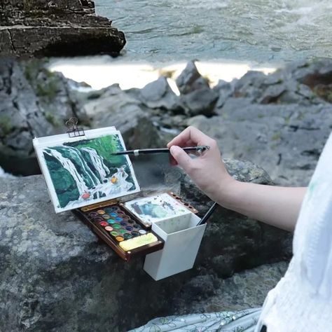 Travel Painting Kit, Altoids Watercolor Kit, Travel Gouache Kit, Mini Travel Painting Kit, Altoid Watercolor Palette, Artist Workspace, Japanese Wallpaper Iphone, Travel Art Kit, Travel Art Journal