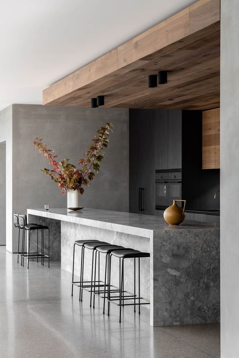 Concrete Interior Design, Bulthaup Kitchen, Model Dapur, Concrete Interiors, Australian Interior Design, Modern Kitchen Island, House Design Kitchen, Kitchen Room Design, Kitchen Inspiration Design