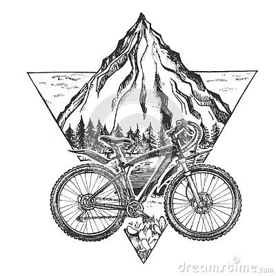 Rider Drawing, Adventure Background, Outline Cartoon, Outdoor Tattoo, Bicycle Tattoo, Bicycle Ride, Bike Tattoos, Wrist Tattoos For Guys, Outdoors Tattoo