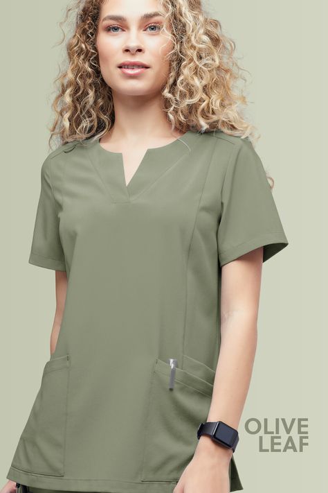 Check out the latest color by Easy Stretch, Olive Leaf! This neutral olive shade is sure to make your medical attire looking sleek and professional. Shop this limited color only at UniformAdvantage.com! Medical Scrubs Fashion, Scrub Collection, Soft Scrub, Wonderwink Scrubs, Stylish Scrubs, Scrubs Dress, Dickies Scrubs, Scrubs Outfit, Scrubs Uniform