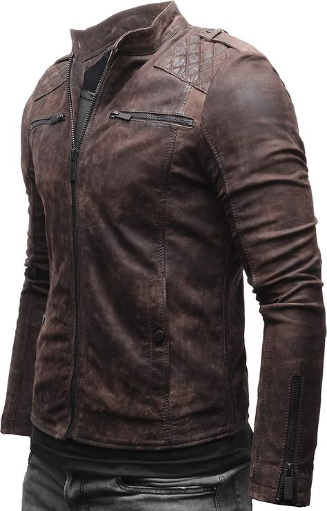 Luxury Men's Biker Jacket For Fall, Luxury Leather Biker Jacket For Men, Men’s Biker Jacket Outfit, Mens Dress Attire, Luxury Men's Moto Leather Jacket, Denim Jacket Trend, Adventure Clothes, Leather Jacket Outfit Men, Leather Jacket Men Style