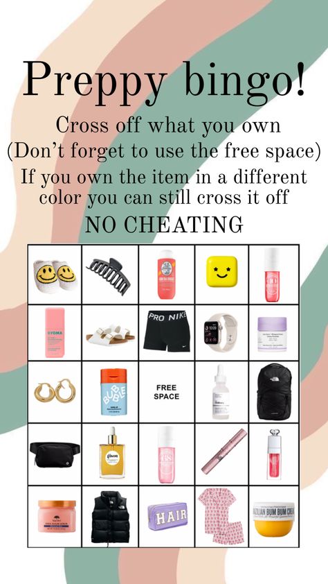 Preppy Bingo, Space Hair, Preppy Things, Back To School Fits, School Fits, Free Space, Create Collage, Creative Play, Bingo