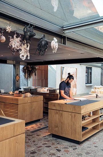 Noma by Bjarke Ingels Group and Studio David Thulstrup | 2018-09-01 | Architectural Record Outdoor Kitchen Restaurant, Kitchen Exhibition Design, Open Kitchen In Restaurant, Interior Studio Design, Live Kitchen Restaurant, Open Commercial Kitchen Design, Communal Kitchen Architecture, Noma Copenhagen, Noma Restaurant