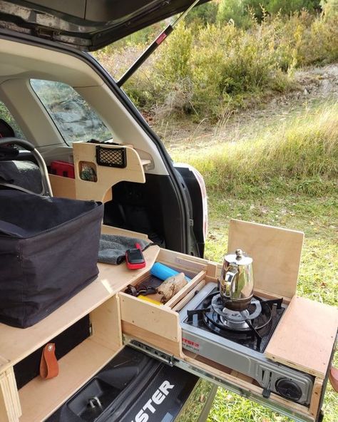 Subaru Camper Conversion, Subaru Forester Camper, Subaru Conversion, Subaru Camper, Subaru Forester Camping, Forester Camper, Rav4 Camping, Campervan Hacks, Car Camping Organization