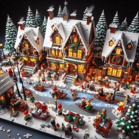 Quick 5 ideas for Lego Holidays MOCs – How to build it Lego Snow Mountain, Holiday Lego Ideas, Lego Christmas Village Instructions, Lego Winter Village Display Ideas, Christmas Lego Display, Lego Christmas Village Diy, Lego Holiday Village, Winter Lego Ideas, Lego Moc Buildings