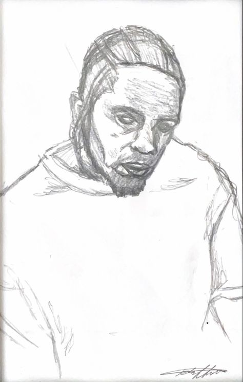 Kendrick Lamar Drawing Easy, Kendrick Lamar Sketch, Kendrick Lamar Drawing, Kendrick Lamar Art, Artist Sketches, Drawing Inspo, Kendrick Lamar, Sketch Drawing, Drawing Tips