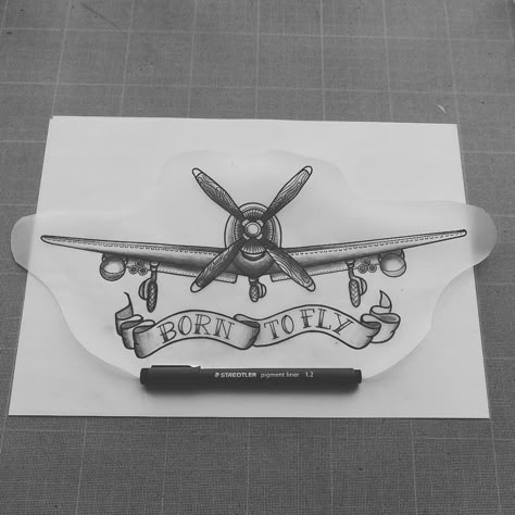 Plane Tattoo Design, Plane Tattoos, Aviation Tattoo, Pilot Tattoo, Harry Tattoos, Plane Tattoo, Flying Plane, Tattoos For Men And Women, Best Airplane