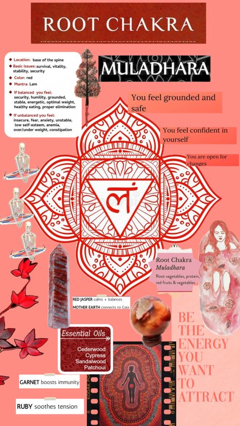 #myfirstshuffle#rootchakra#yoga Chakra Wallpaper, Essential Oils Energy, Chakra Locations, Muladhara Chakra, Chakra Healing Meditation, Root Chakra Healing, Healing Meditation, Iphone Wallpaper Vintage, Low Self Esteem